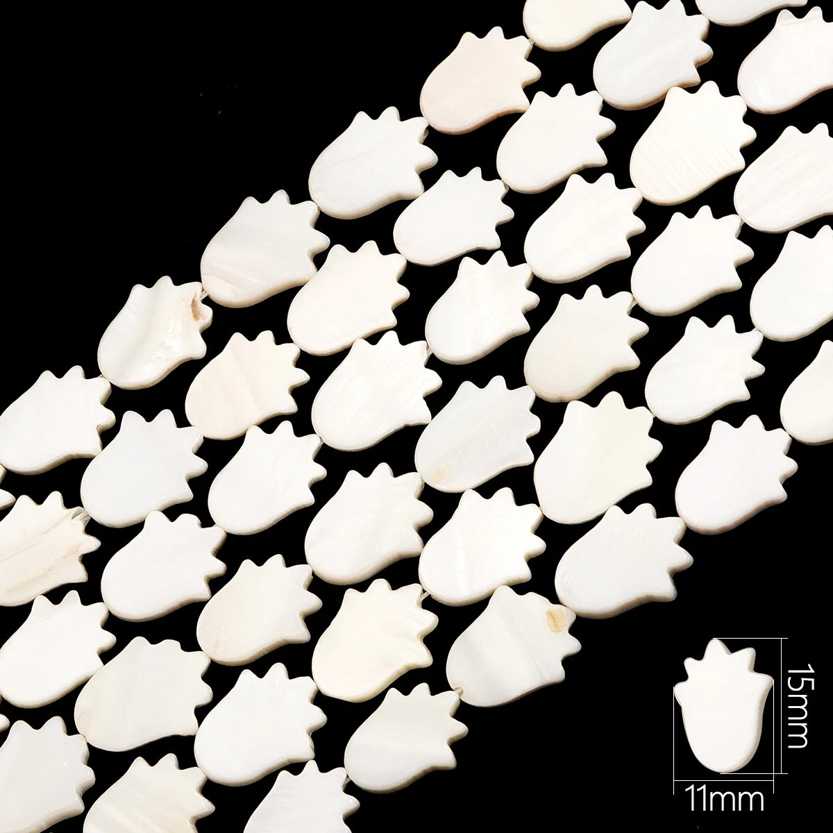 Natural Shell Beads Mother of Pearl Love Star Oval Round Flat Loose Spacer Beads for Jewelry Making DIY Charm Bracelet Necklace Pi-Mart