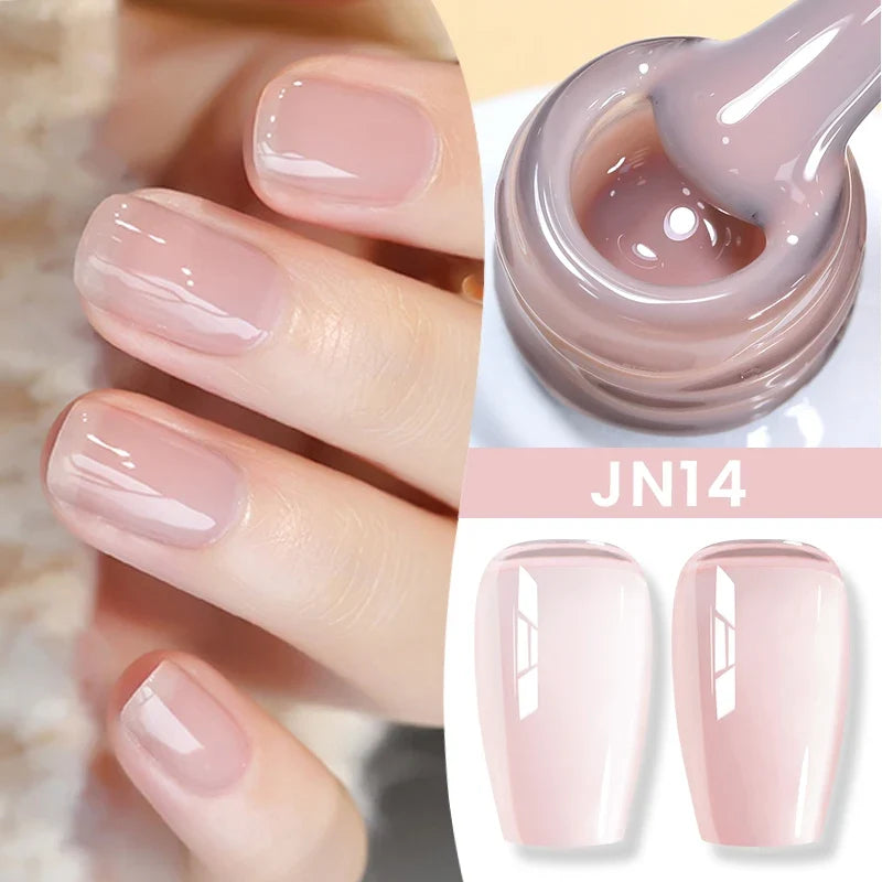 BORN PRETTY 10ml Jelly Nude Gel Nail Polish 50 Colors Semi Transparent Nail Art Nail Supplies Soak off UV LED Nails Gel Varnish Tri Light Beauty