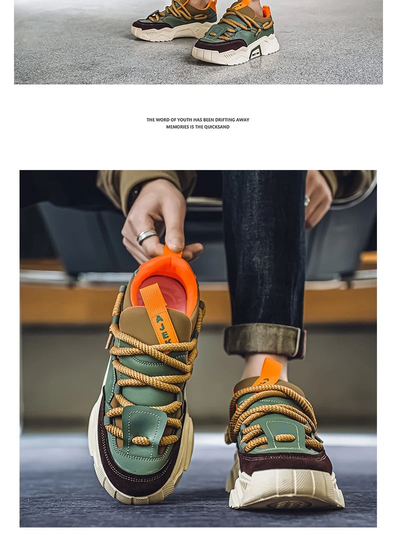New Men's Casual Sneakers 2025 Spring Fashion Versatile Low-Top Skateboard Shoes for Men Suitable for Outdoor Sports Pi-Mart