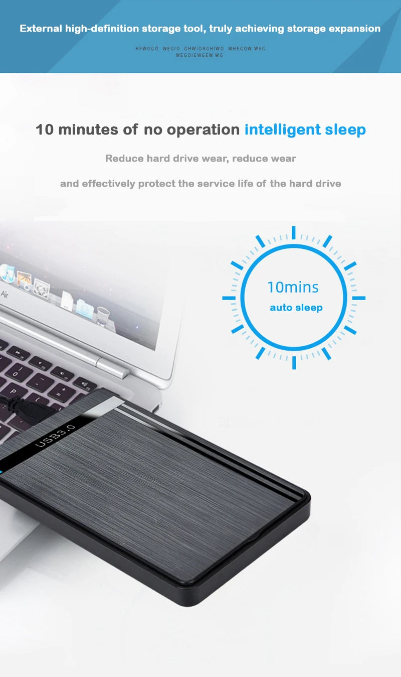 2.5-inch SSD Solid State Mechanical Serial Port SATA Toolless Micro Interface USB 3.1 External Mobile Hard Disk Case Pi-Mart