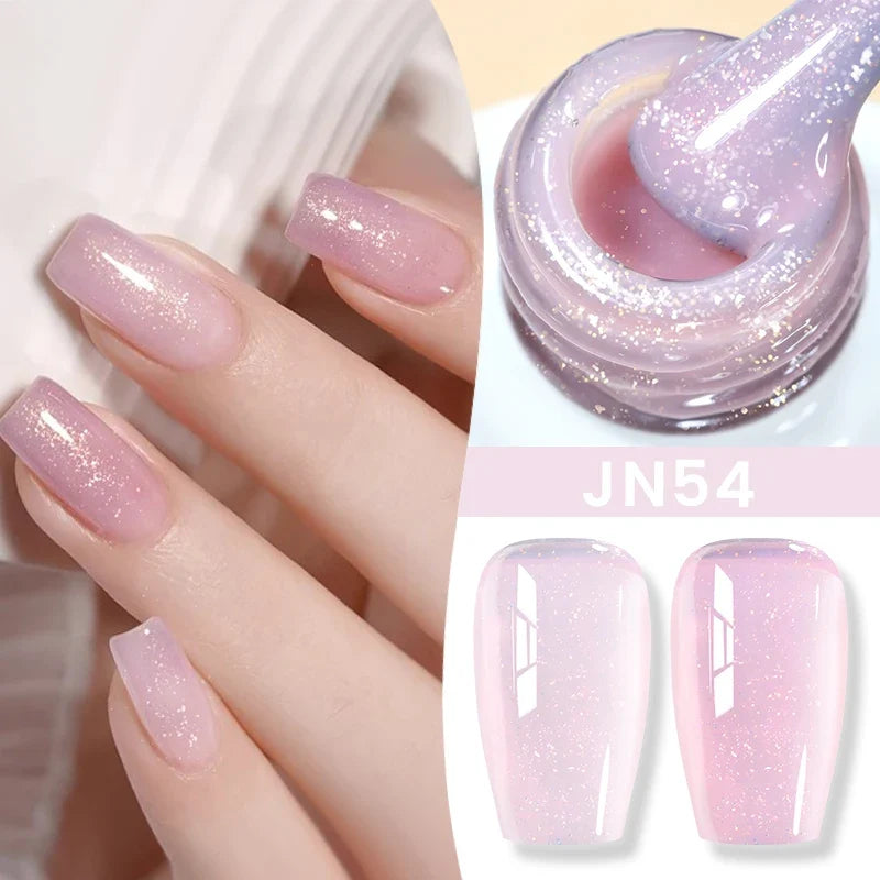 BORN PRETTY 10ml Jelly Nude Gel Nail Polish 50 Colors Semi Transparent Nail Art Nail Supplies Soak off UV LED Nails Gel Varnish Tri Light Beauty
