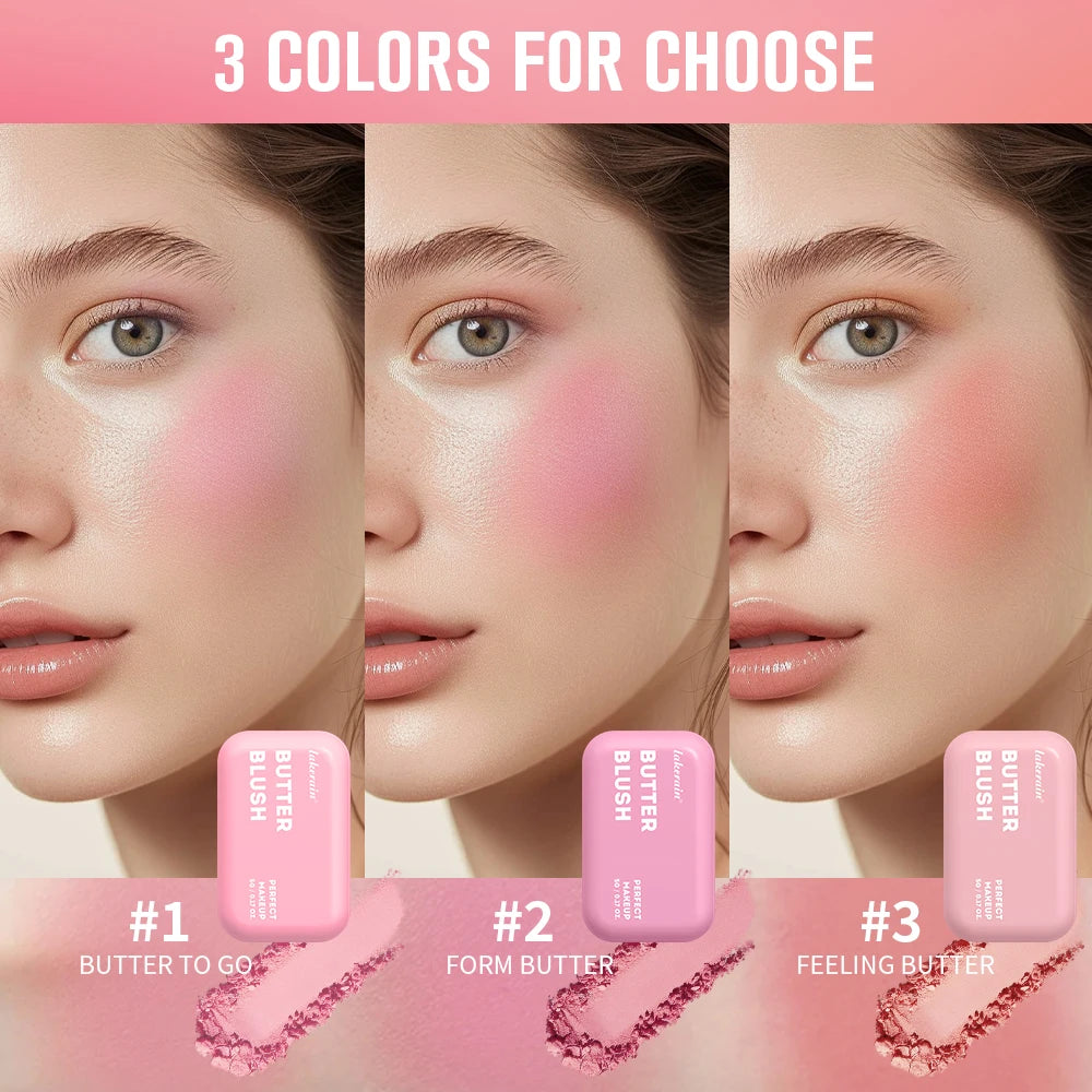 Professional Makeup Powder Blush 12HR Wear Vegan Formula Blusher Makeup Blush in Bar Cosmetics Palette Powder Pink Cream Face Pi-Mart