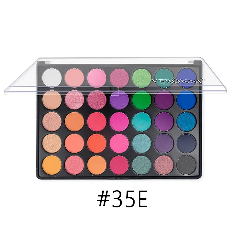 35 Color Eyeshadow Tray Daily Makeup Matte Lasting Nightclub Eyeshadow Pearl Fine Shimmer Waterproof Is Not Easy To Faint Pi-Mart