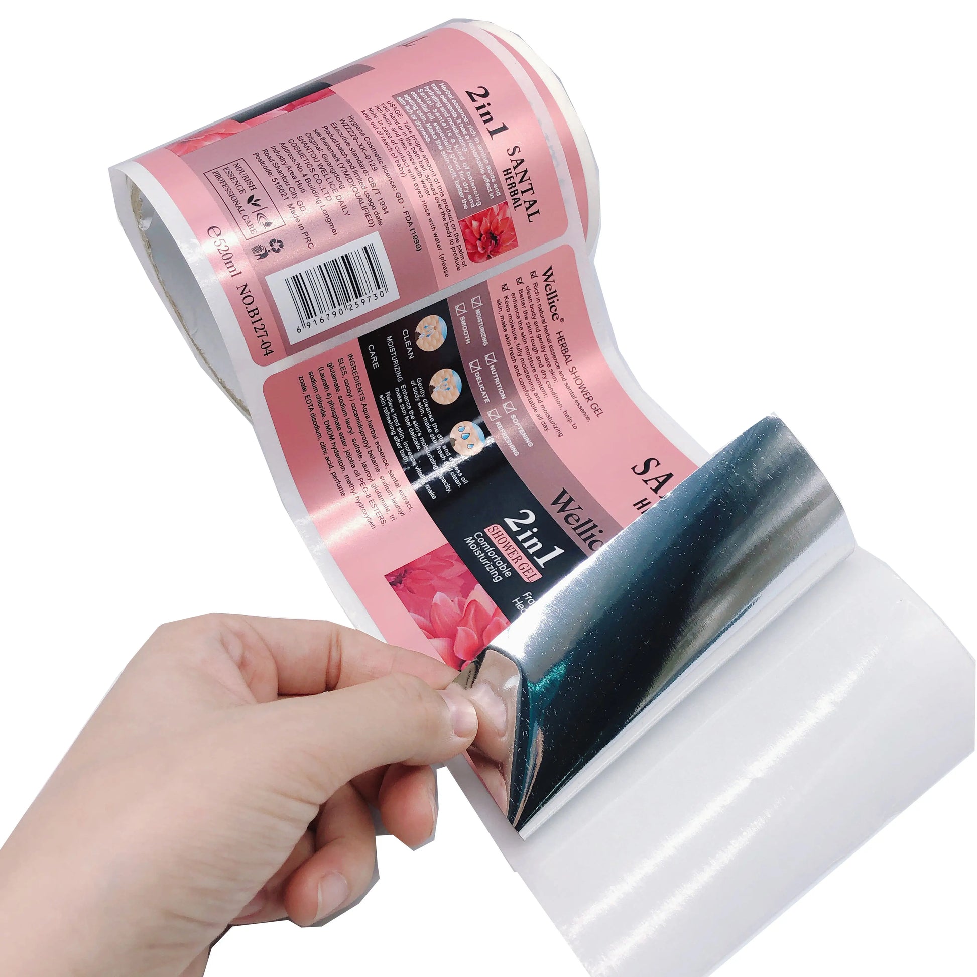 Custom Cosmetic Labeling Waterproof Oil-resistant Beauty Product Packaging Labels Personalized Skincare Labeling Tri Light Beauty