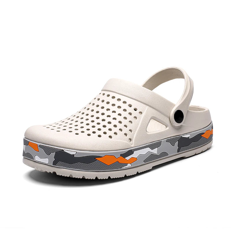 Men's summer casual hole shoes non slip lightweight breathable Two wearing men's sandals fashion comfort beach shoes slippers Pi-Mart