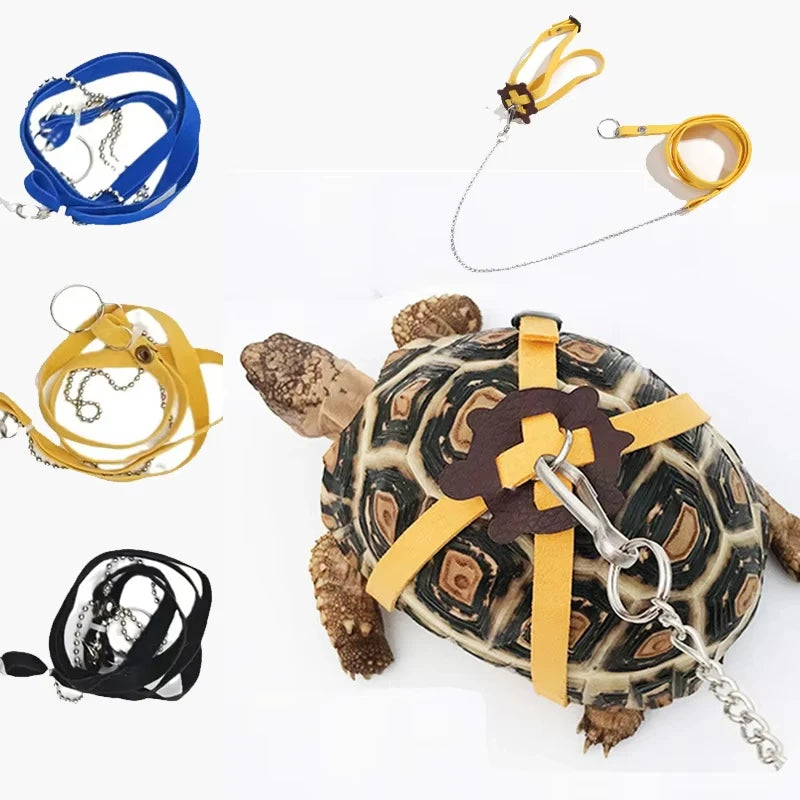 Turtle Traction Belt Control Rope Training Belt Outdoor Walking Leash  Harness Reptile Leash Pet Supplies PU Leather Pi-Mart