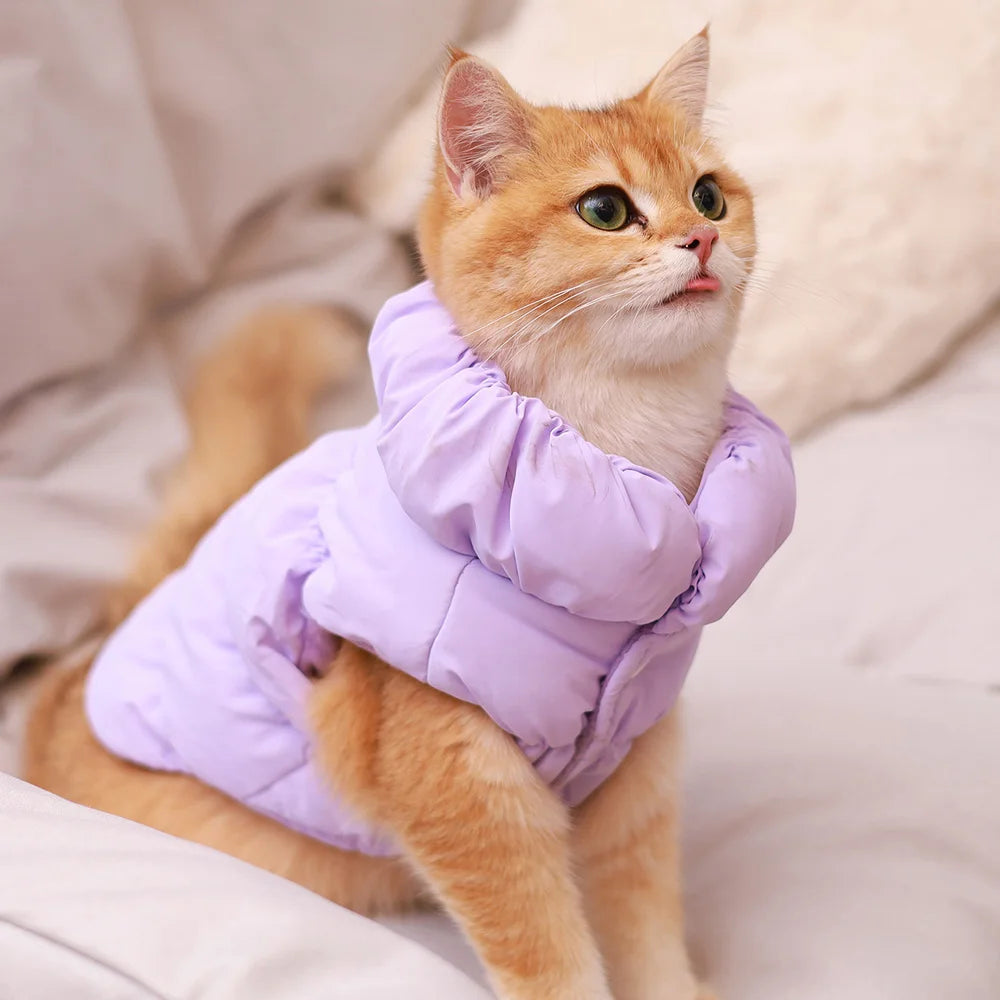Soft Warm Dog Clothes Winter Padded Puppy Cat Coat Jacket For Small Medium Dogs Chihuahua French Bulldog Poodle Vest Pet Outfit Pi-Mart