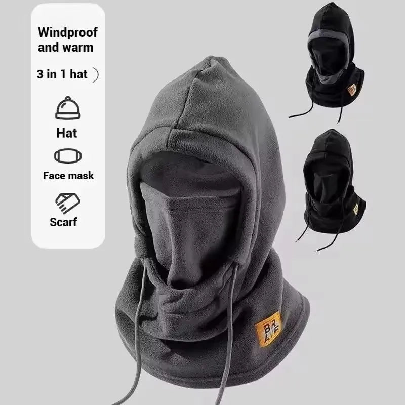 Winter Warm Hat with Mask and Neck Warmer 3-in-1 Windproof Balaclava for Men Women Masked Hat Cycling Cold Weather Protection LadyShow.Store
