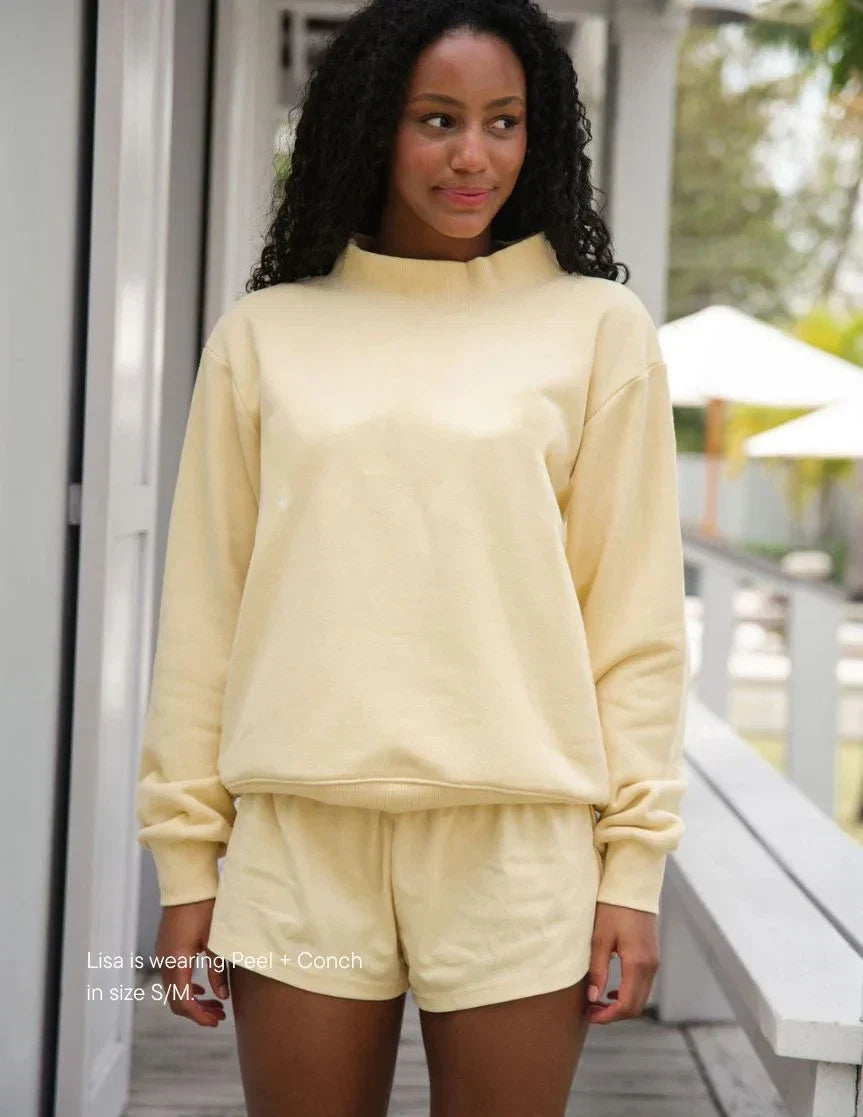 2026 Ladies' Women's Sweatshirts Spring Autumn Long Sleeve Mock Neck Casual Hoodies Plus Size Womens Relaxed Solid Color Hoodie LadyShow.Store