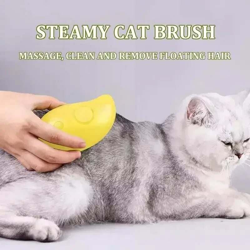 Dog Cat Steamy Brush Steam Brush Electric Sprayer for Massage Pet Grooming Tool Shedding 3 in 1 Electric Sprays Massage Combs Pi-Mart