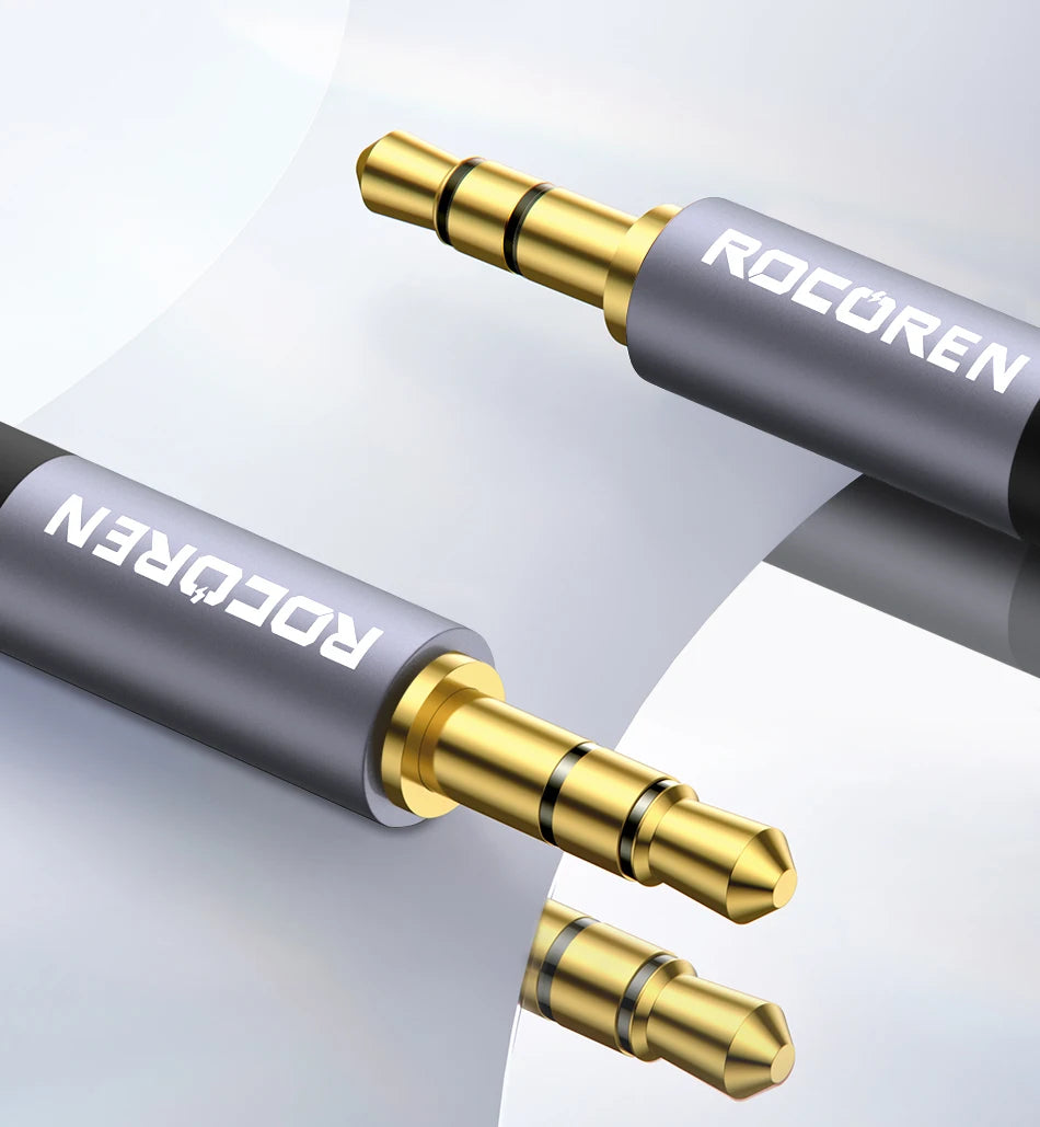 Rocoren Audio Cable 3.5 mm Jack Male to Male Aux Cable For Phone Headphone Car MP3 Speaker Computer 3.5mm Jack Aux Wire Cord 5M Pi-Mart