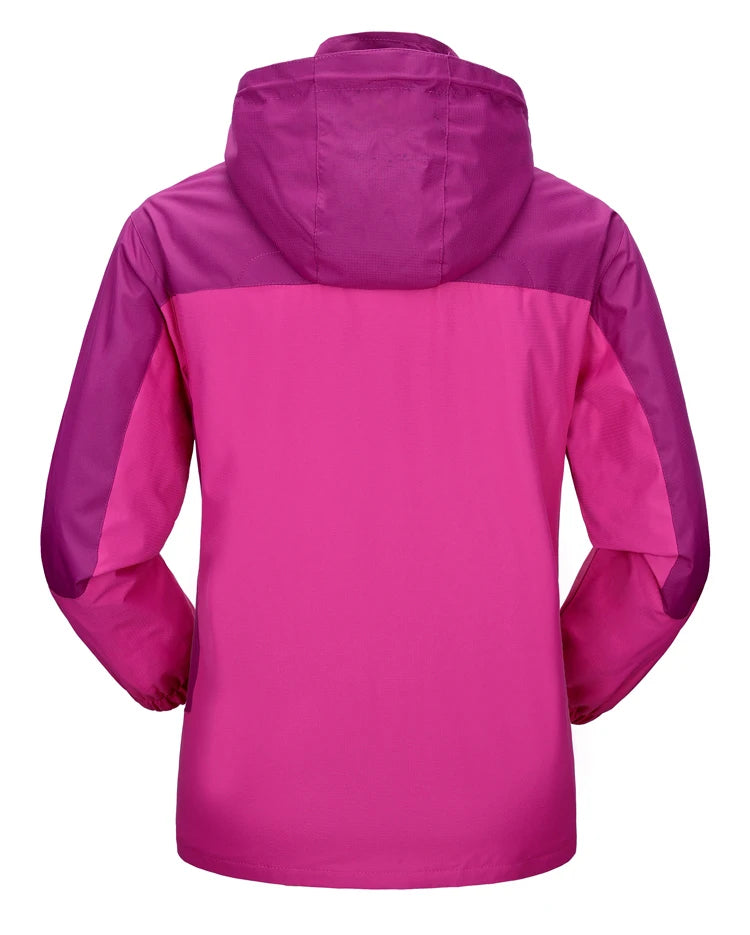 TRVLWEGO Women's Waterproof Hiking Jacket Windproof Windbreaker Camping Hunting Climbing Trekking Fishing Coat Outdoor Clothing Pi-Mart