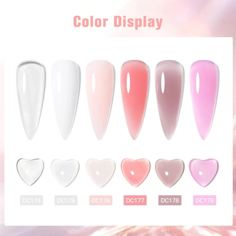 Mtssii 7ml Milky White Quick Extension Gel Nail Polish Nude Construct Hard Gel Semi Permanent Acrylic Extension Nail Art Varnish Tri Light Beauty