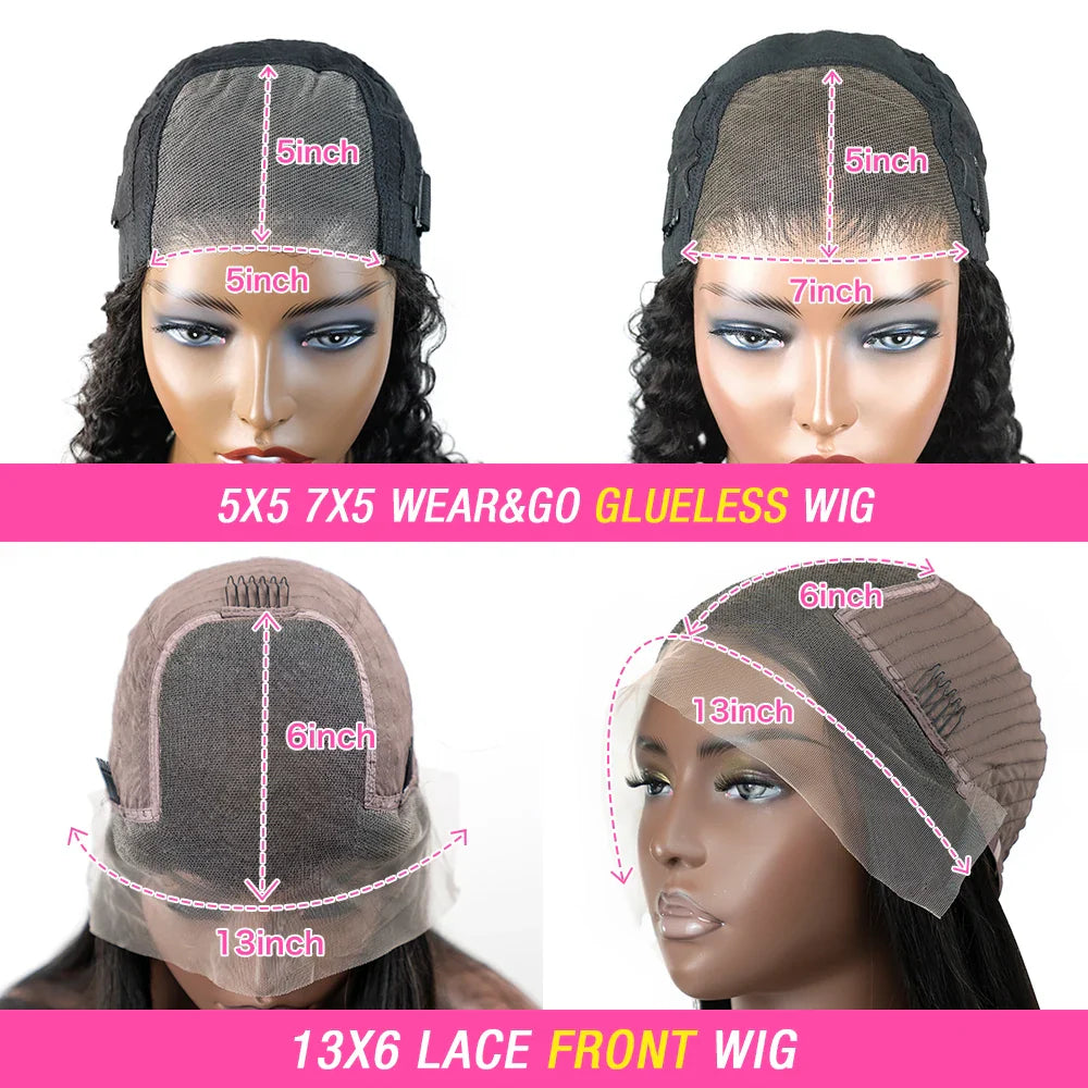 250% Kinky Curly Wigs Human Hair Afro Curly 13x6 HD Lace Frontal Wig Wear Go Glueless 5x5 Lace Front Human Hair Wigs on Sale LadyShow.Store