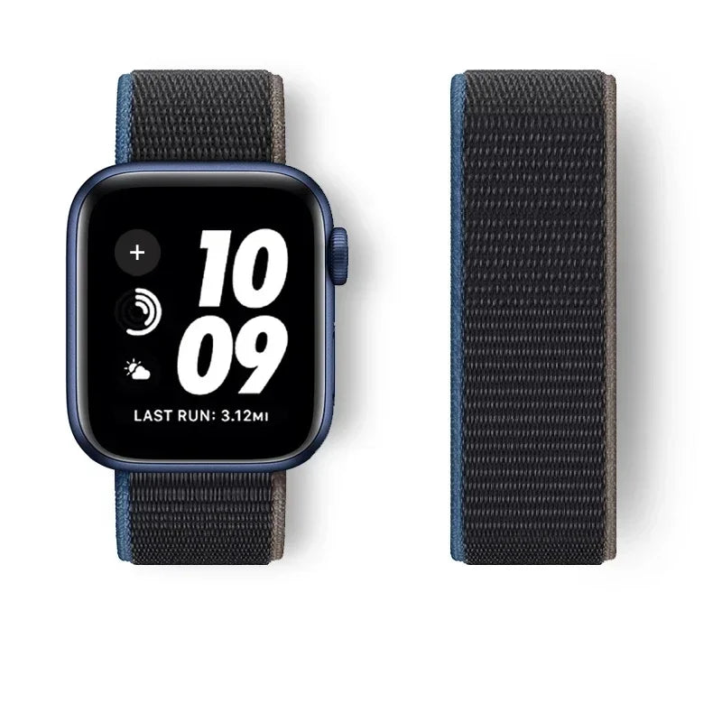 Nylon Sport loop Strap For Apple Watch Band 44mm 42/40mm 45mm  38/41mm pride Bracelet iwatch Ultra2 49mm Series 9 8 se 7 6 5 4 3 LadyShow.Store