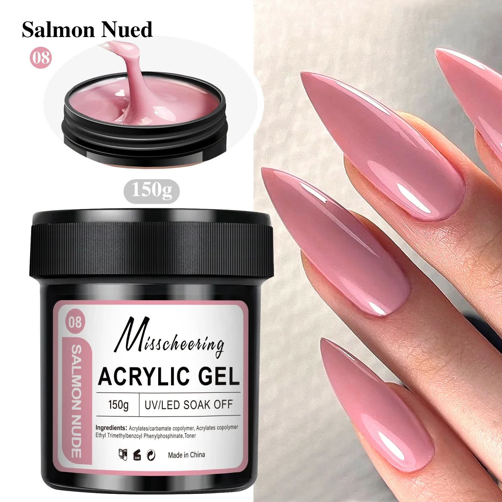 150g Transparent Nail Extension Gel Jelly White Light Pink Acrylic Nail Art UV LED Gel Semi Permanent Varnish Extension Tool Tri Light Beauty