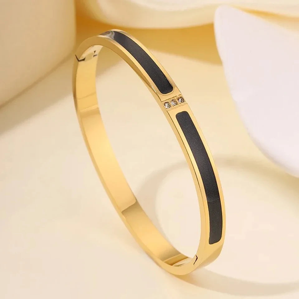 ZAKOL 5/1pcs Sparkling Zirconia Inlaid Stainless Steel Bracelet Set for Women Stackable Bangles Fashion Non Fading Jewelry Gift Pi-Mart