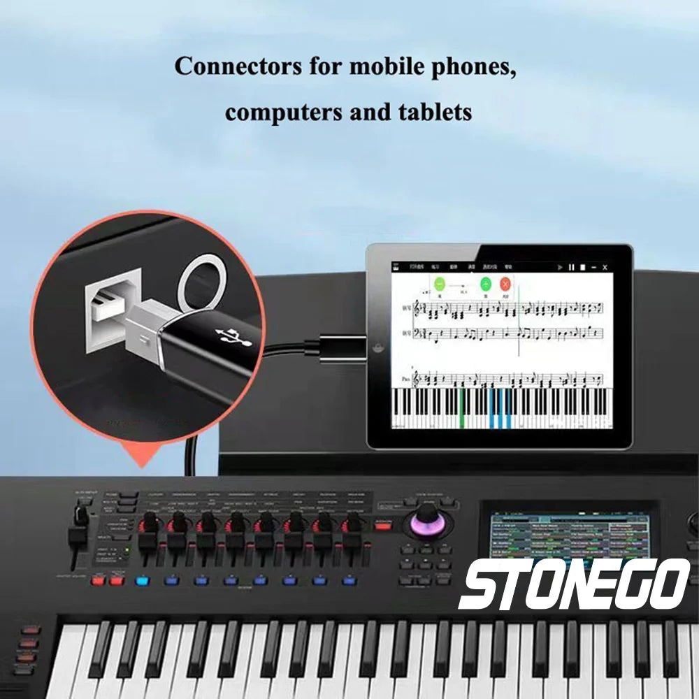 STONEGO Multifunctional Aluminum Alloy Type-C to USB Converter for Electronic Musical Instrument, Laptop, Printer Pi-Mart