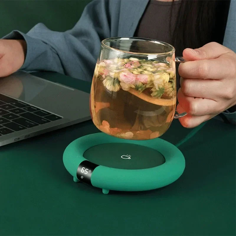 New Coffee Mug Warmer Electric Heating Coaster for Home Office 3 Temperatures Adjustable Tea Cup Warmer Christmas Birthday Gift LadyShow.Store