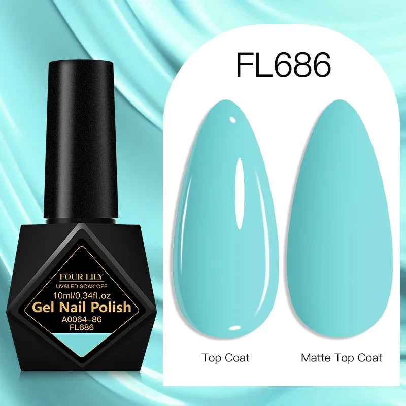 10ml Gel Nail Polish 162 Colors Nail Supplies Vernis Semi Permanent Nail Art Manicure Soak Off LED UV Gel Nail Varnishes Summer Tri Light Beauty
