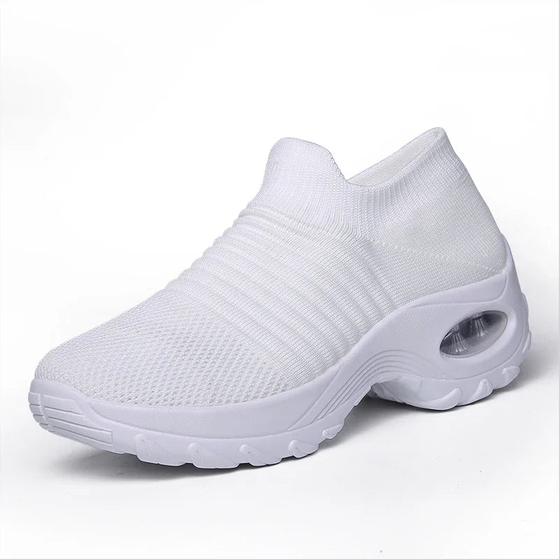 Women Sneakers Summer Fashion Black Sports Casual Shoes Breathable Mesh Lightweight Air Cushion Non-Slip Running Shoe Zapatillas LadyShow.Store