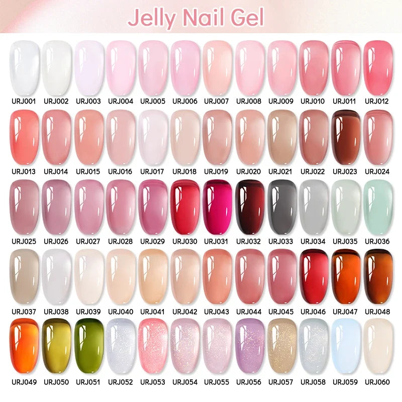 UR SUGAR 15ml Jelly Milky White Translucent Color Gel Polish Semi Permanent UV Gel Nail Art Soak Off Gel Varnish Latest Fashion Tri Light Beauty