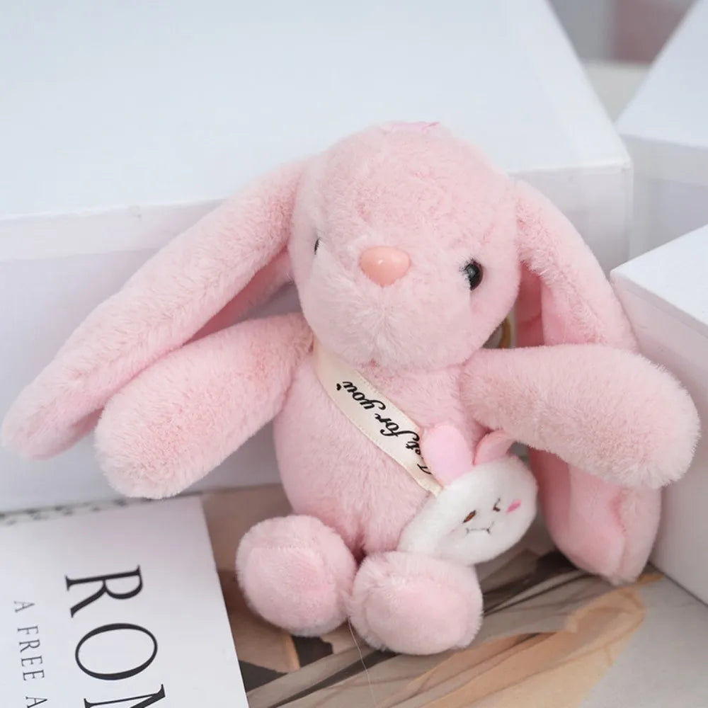 15cm Women's Rabbit Fur Keychain Bag Car Pendant Jewelry Decoration Fashionable Accessory for Bags And Gifts Pi-Mart