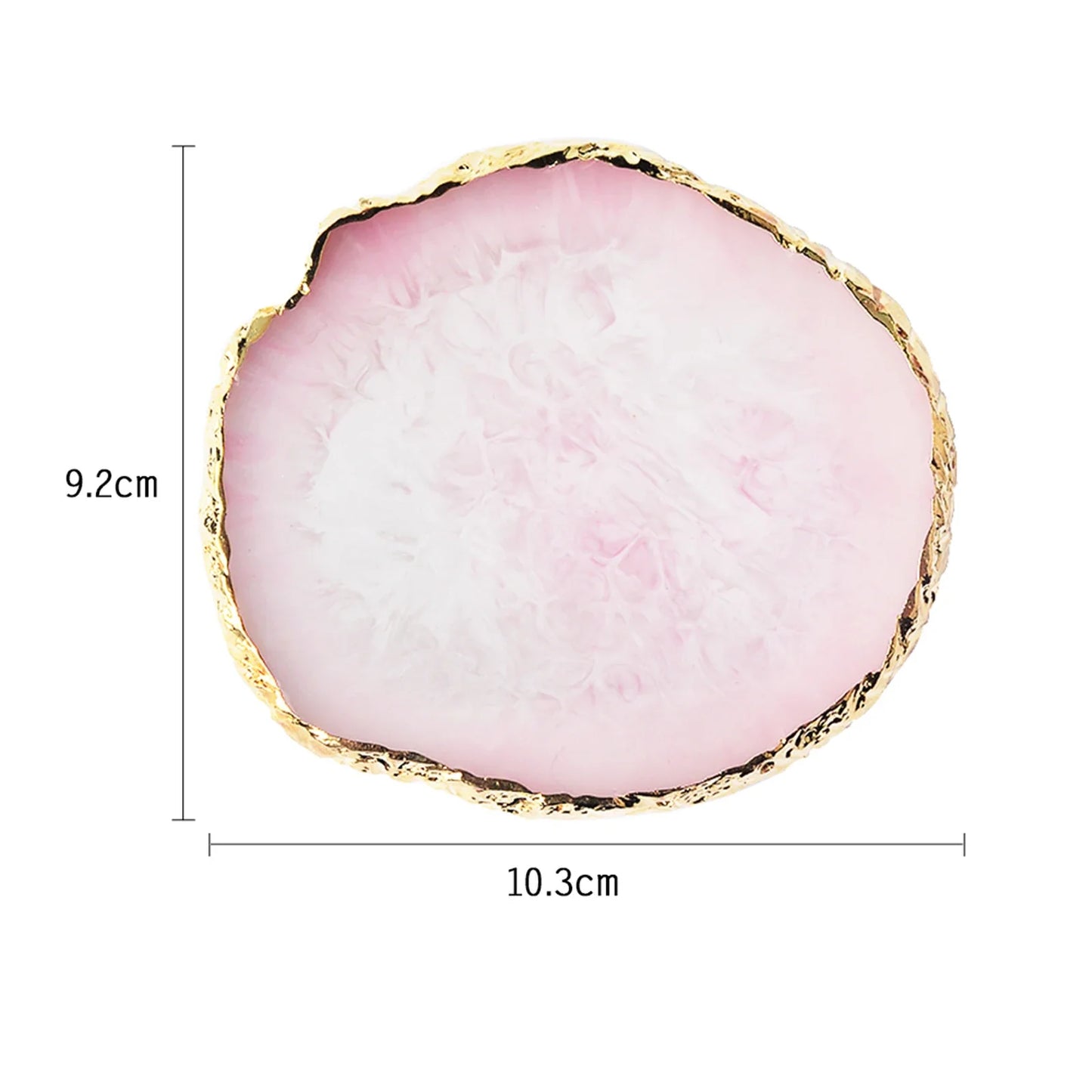 1PC Round Resin Agate Stone Nail Art Palette False Nail Tips Mixing Color Drawing Pallet Gel Polish Display Shelf Manicure Tool Tri Light Beauty