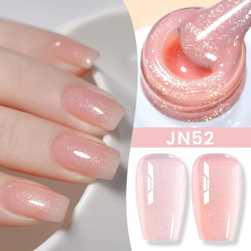 BORN PRETTY 10ml Jelly Nude Gel Nail Polish 50 Colors Semi Transparent Nail Art Nail Supplies Soak off UV LED Nails Gel Varnish Tri Light Beauty