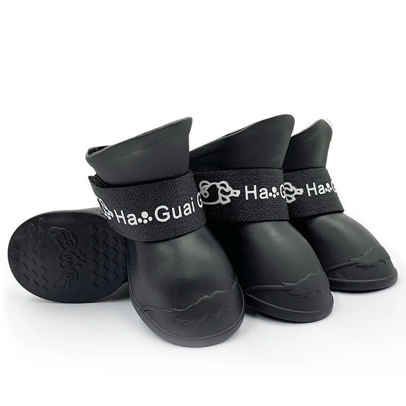 Pet silicone rain shoes anti-dirty non-slip waterproof dog shoes soft bottom footwear small dogs cats teddy Shoes Pi-Mart