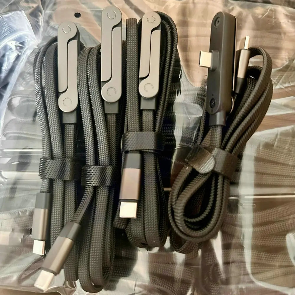 USB Type C Flat Phone Charger Fast Charging Cable C Kick Cable Stand Invisible Support Foldable Holder Charge Bracket For iPhone Pi-Mart