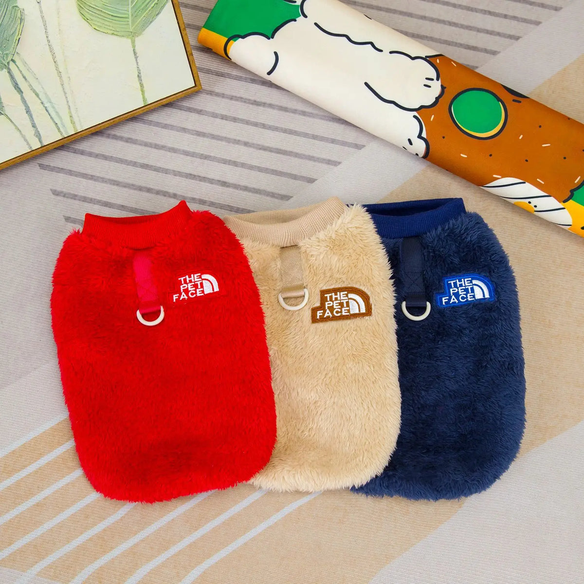 Thermal Warm Fleece Dog Hoodies Winter Dog Clothes for Small Medium Dogs,French Bulldog Chihuahua Yorkie Puppy Vest Pet Apparel Pi-Mart