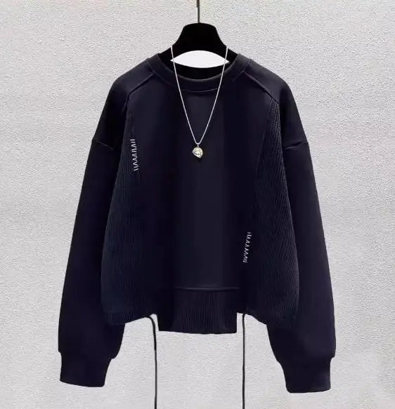 White Hoodie Women Long Sleeve Drawstring Casual Sweatshirts LadyShow.Store
