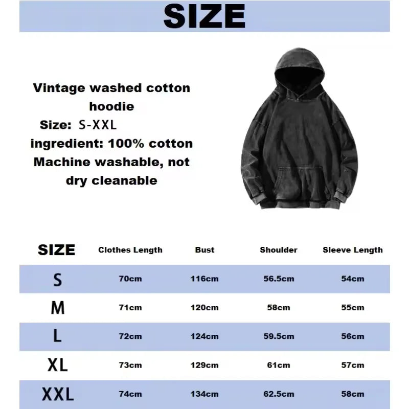 Ryomen Sukuna Graphic Hooded Jujutsu Kaisen Anime Streetwear Men Women Oversized Hoodies Washed Cotton Pullover Retro Sweatshirt Pi-Mart