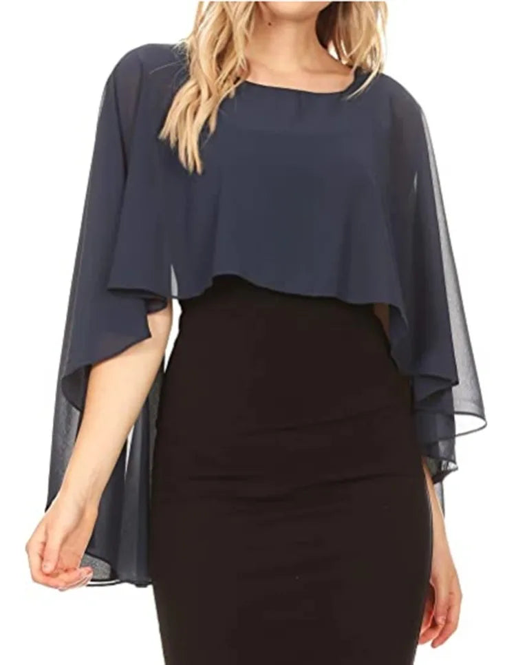 Elegant Chiffon Wedding Wrap for Women Evening Capes Bridal Jacket Accessories LadyShow.Store