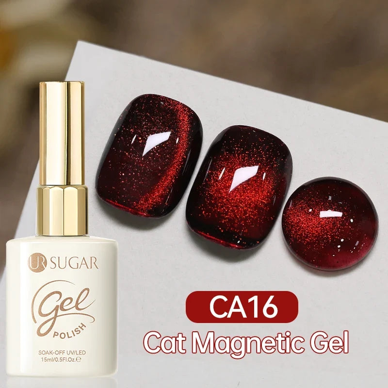 UR SUGAR 15ml Cat Magnetic Gel Nail Polish 30 Colors Semi Permanent Magnetic Gel UV/LED Soak Off Painting Vanrish Design Tri Light Beauty