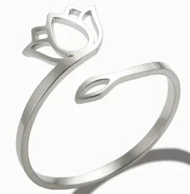 High End Waterproof Hollow Stainless Steel Finger Ring Trendy for Women Personalize Jewelry Wholesale Pi-Mart