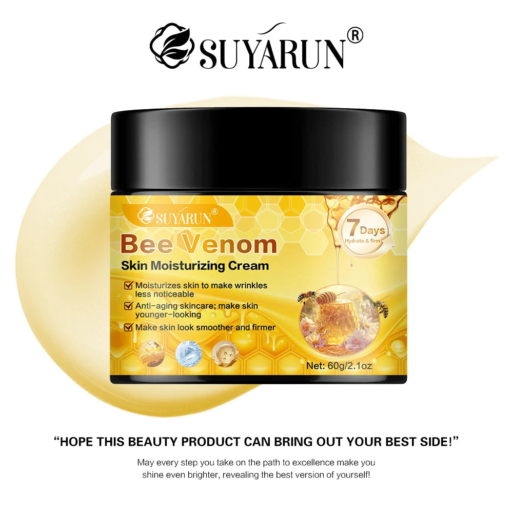 SUYARUN Bee Venom Moisturizing Cream Anti-Aging Face Care | Deep Hydration & Firming Natural Anti-Wrinkle Skincare for All Skin. Pi-Mart