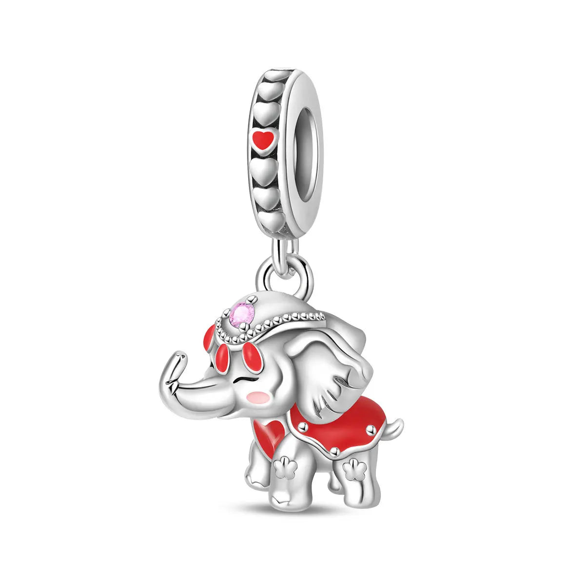 Attractive pendant featuring an animal - a baby elephant, a cat, a swan. Beaded DIY jewelry for a bracelet accessory. Pi-Mart