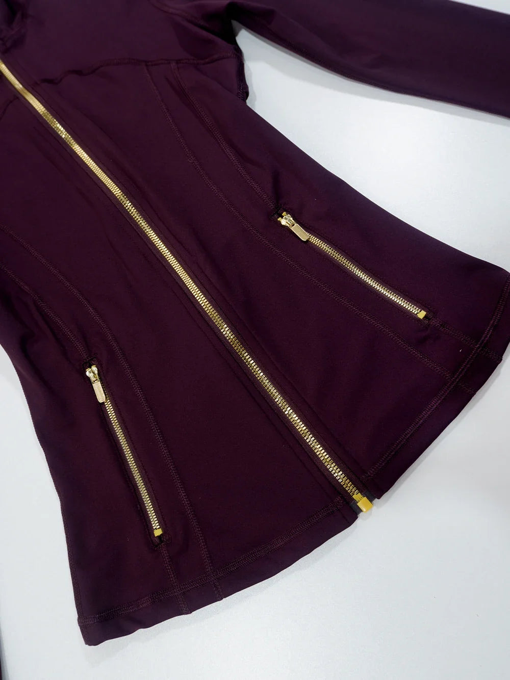 Gold zipper jacket and yoga pants set, sportswear, quick-dry and breathable, slimming and lightweight, tight-fitting LadyShow.Store