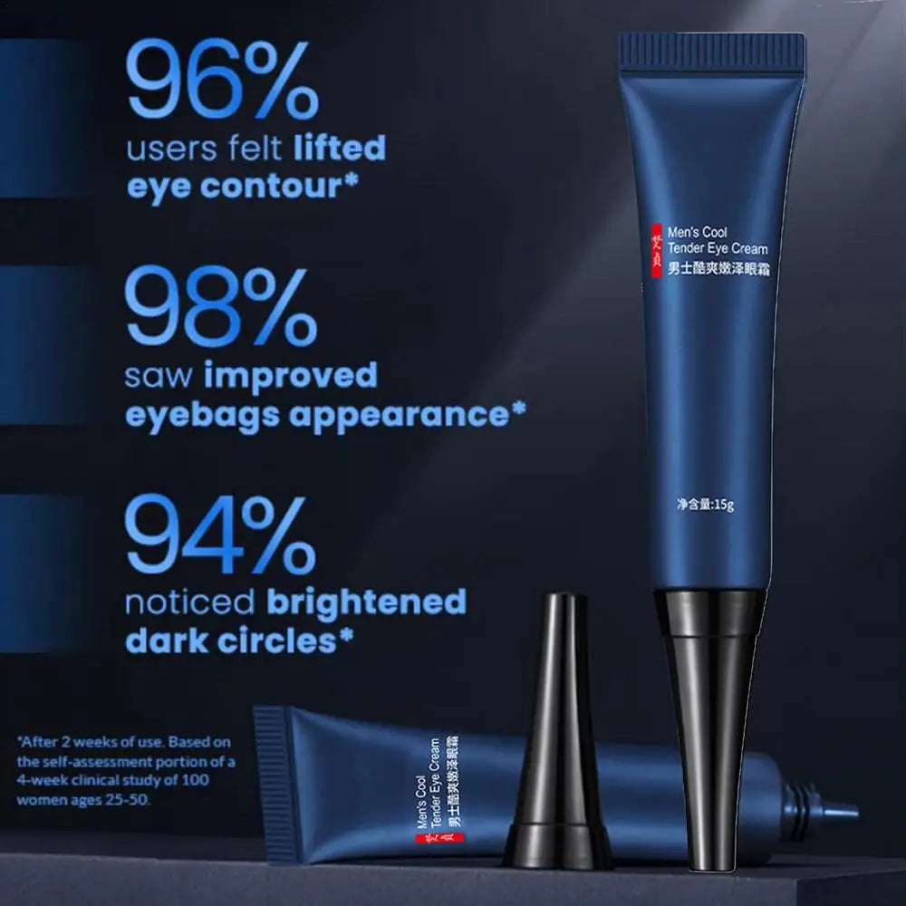 Men Eye Cream Caffeine Hyaluronate Cool Eye Gel Moisturizing Under Eye Cream For Dark Circles Puffiness Fine Lines Eye Care Pi-Mart