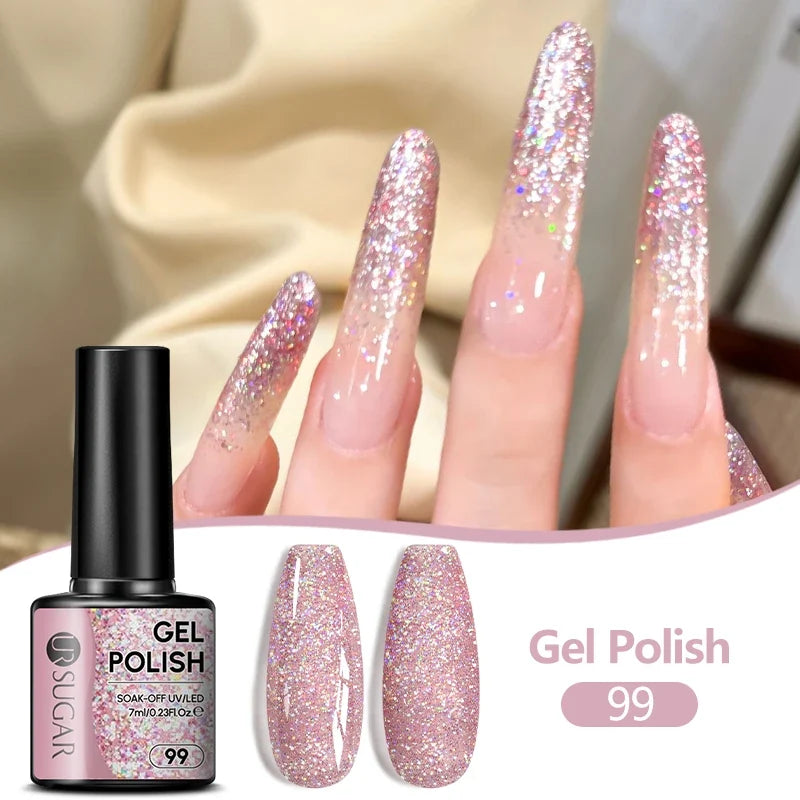UR SUGAR 7ML Nail Gel Fresh Macaron 107 Colors All For Manicure Semi Permanent Soak Off LED UV Long-Lasting Nail Art Varnish Tri Light Beauty