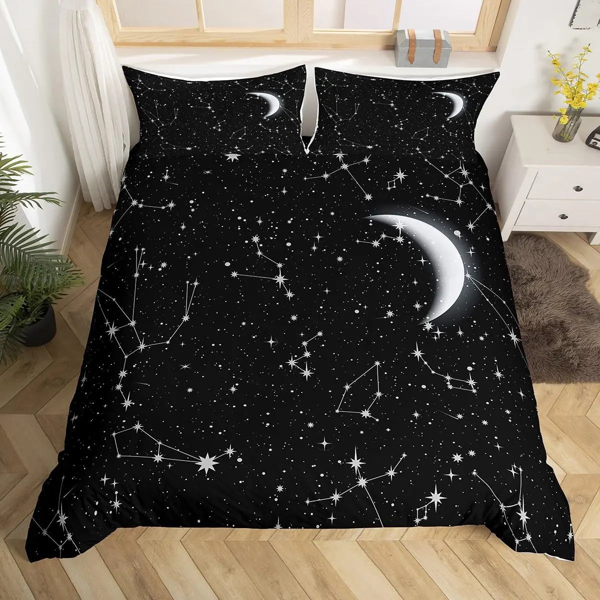 Galaxy Duvet Cover Starry Sky Bedding Set Twin Full Queen King Mysterious Outer Space Comforter Cover For Boys Girl Room Dorm Pi-Mart