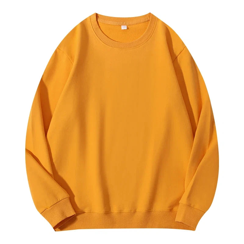 Autumn O-Neck Cotton Women's Sweatshirt Hoodies Basic Loose Casual Women Pullover Solid Sweatshirt Ladies Tops Factory Wholesale LadyShow.Store