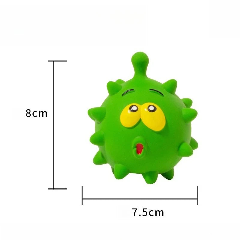 Cute Cartoon Big-Eyed Dog Sound Dog Toy Eco-Friendly Latex Interactive Pet Toy Ball Fun To Relieve Boredom Pi-Mart