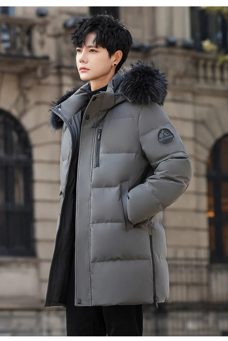 High Brand White Goose Down Jacket Coat Parka Men's Clothing Winter Padded Puffer Jackets Luxury Hooded Padding Outerwear HWY309 Pi-Mart