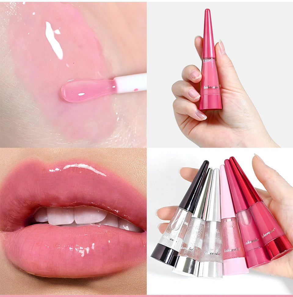 Lakerain Instant Lip Plumper Gloss Oil Lip Long-Lasting Moisturizer Volume Boosting Lip Oil Volumizing & Hydrating Non-Dry Plump Pi-Mart