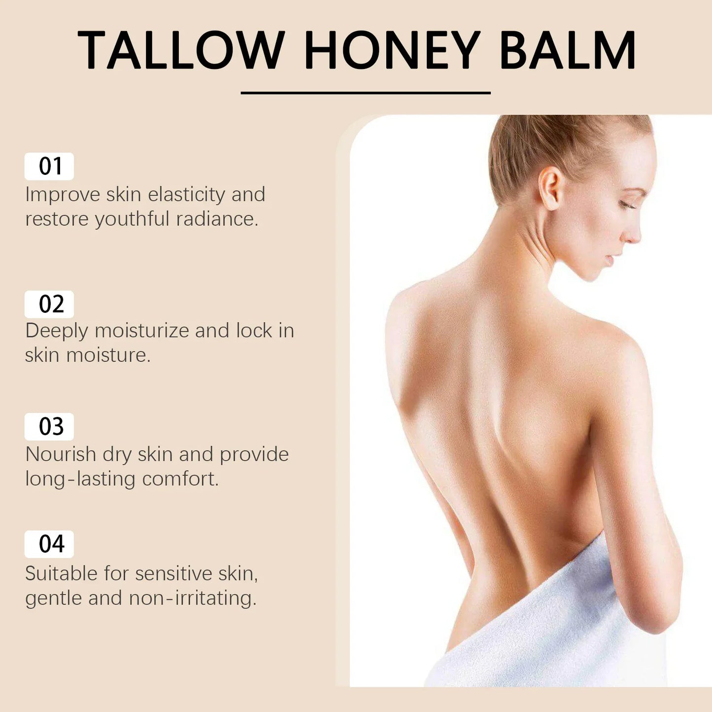 Tallow Honey Facial Balm Reduce Redness Repair Soothing Nourishing Moisturizer Improve Dryness Rough Oil Control Beauty Products Tri Light Beauty