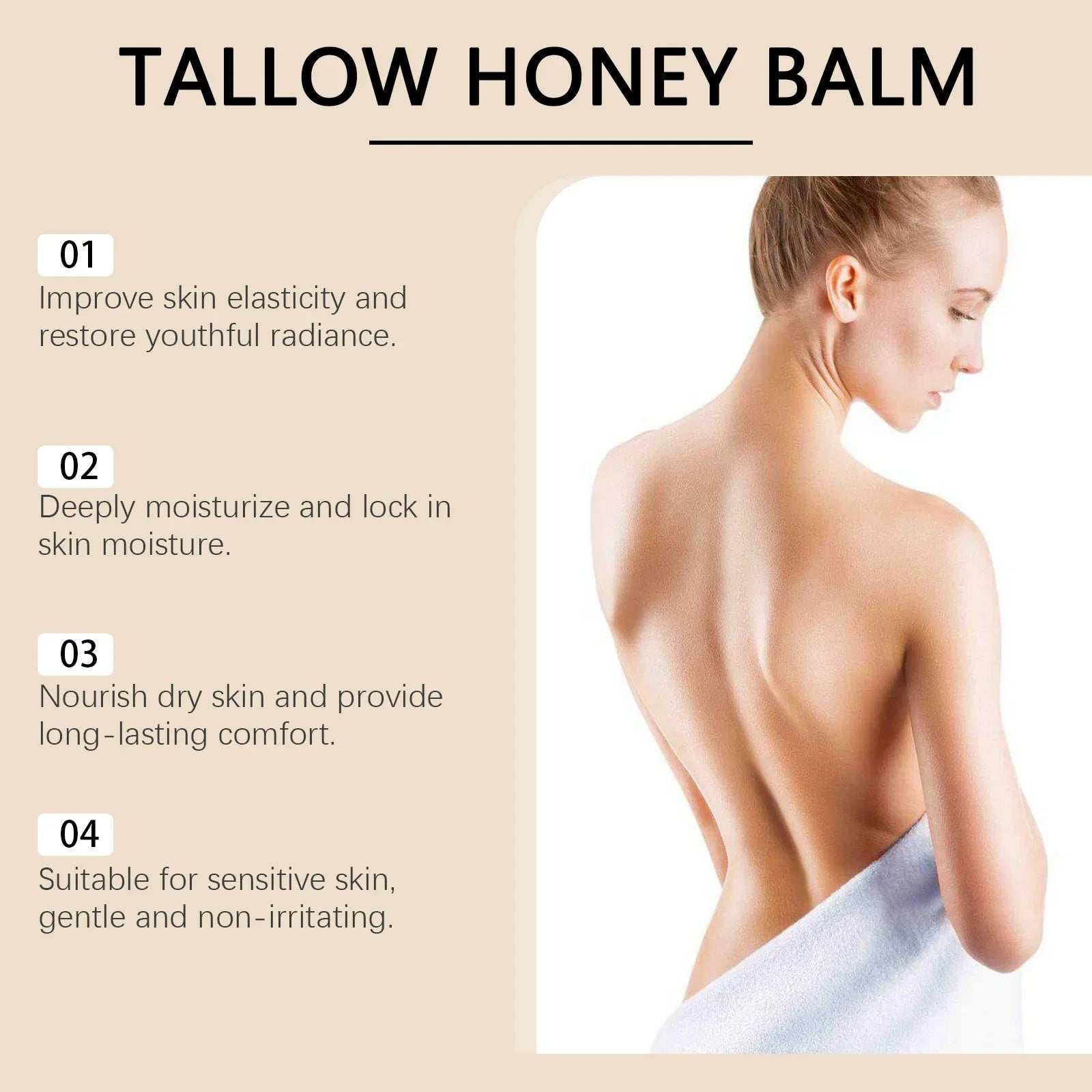 Tallow Honey Facial Balm Reduce Redness Repair Soothing Nourishing Moisturizer Improve Dryness Rough Oil Control Beauty Products Tri Light Beauty