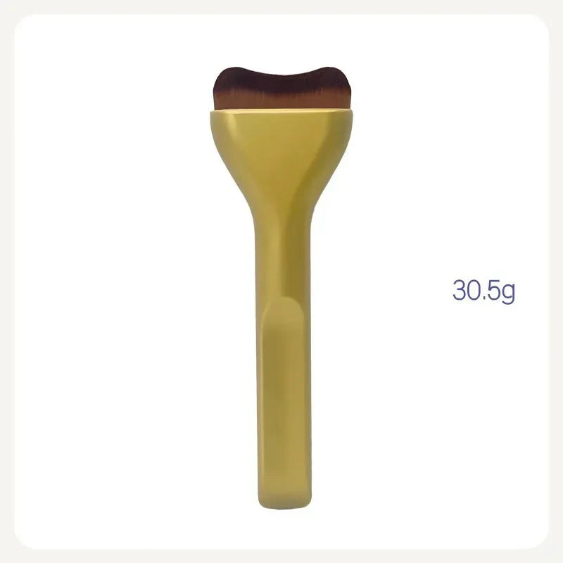 New 2Pcs Professional Foundation Makeup Brushes Soft Dense Hair for Blending Liquid, Cream Flawless Powder Makeup Beauty Tools Tri Light Beauty